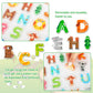 Whaline 52Pcs Alphabet Gel Clings - Colorful Animal ABC Window Decals for Educational Learning & Nursery Decor