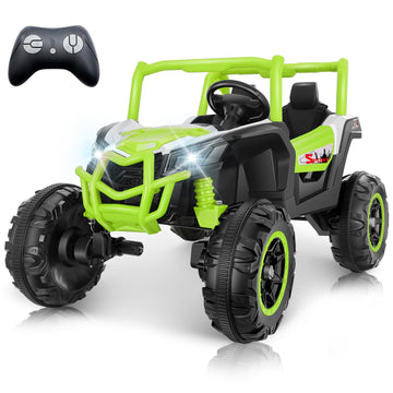 Hikole 24 Volt Ride on Cars UTV, 4X100W 2 Seater Electric Car Vehicles for Kids, 20 Inch Wide Seat, 3 Speeds, Spring Suspension,