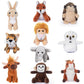 My Oli 10 Pack Plush Wild Animals Toys 3.5 Inch Jungle Small Stuffed Animal Bulk Plush Toys For Kids, Plush Tiger Lion Elephant Monkey Hedgehog Rabbit Squirrel Owl Fox Bison