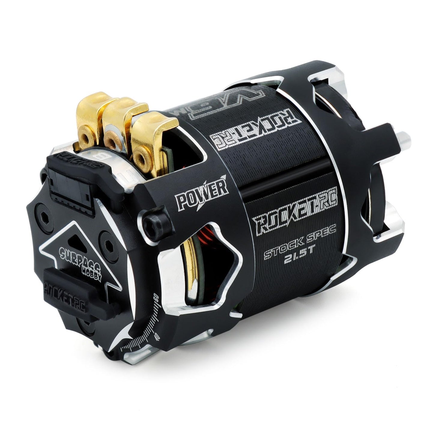 Surpass Hobby Rocket 540-V6M-sensored 21.5T KV Brushless Motor Light-Weight SPEC for 1/10 Scale RC Racing Car (shaft 5.0, 21.5T