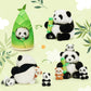 Ouozzz Panda Stuffed Animals With 3 Babies Inside Panda Bear Plush Toys With 19' Bamboo Shoot Bag - Gift Present Toys For Girls Boys Kids Toddler