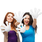 Geyoga 2 Pairs Jumbo Cartoon Hands Large Costume Gloves, Halloween Gloves For Party Birthday Role Playing Costumes(White,2)