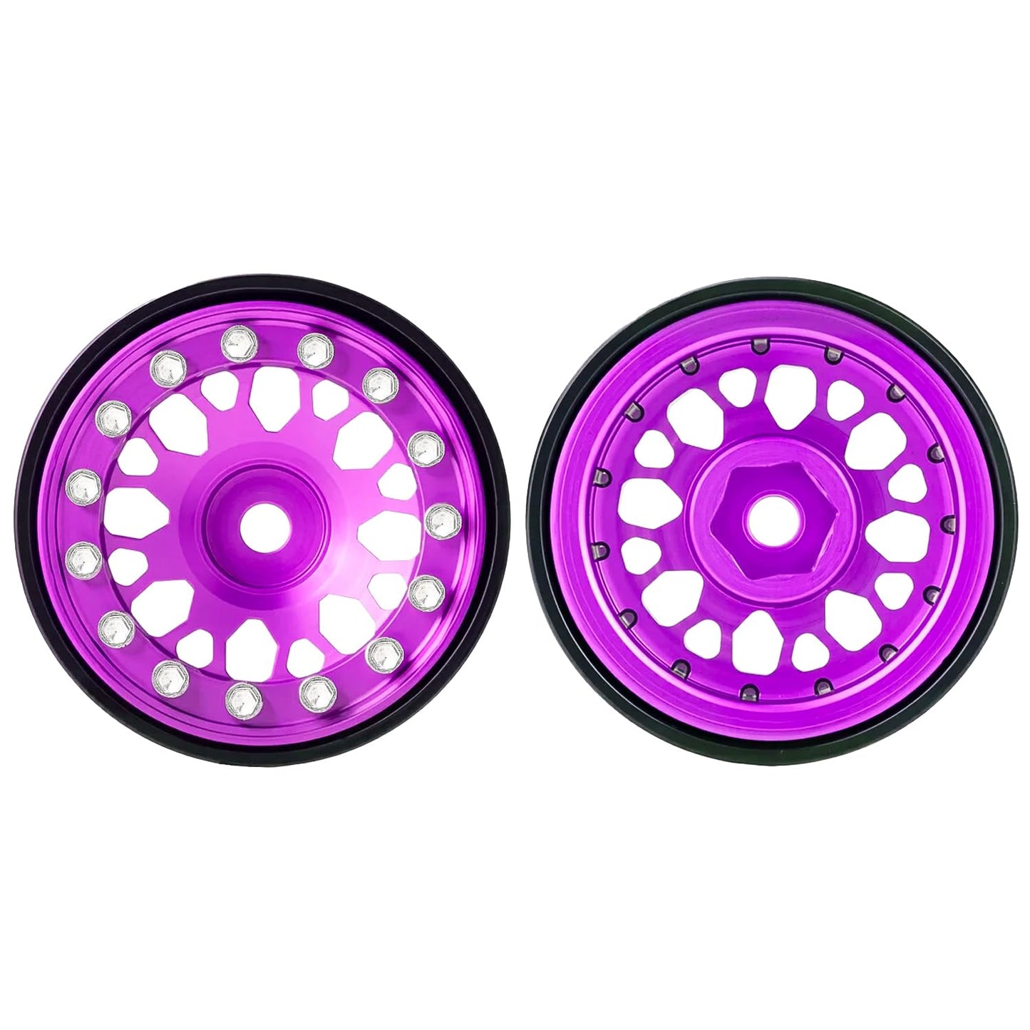 TCRC 4PCS 1.0inch Beadlock Wheels Hubs for 1/24 Axial SCX24 AX24 FCX24 TRAXXAS TRX4M Redcat Ascent-18 1/18 RC Crawler Car Upgrad