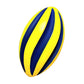 LMC Products Spiral Foam Football - Soft Foam Football for Kids - Each Quality Kids Football is 9 Inches - mature-themed & Toddler Football Youth - Small Football (Yellow & Blue)