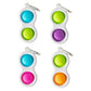 Fat Brain Toys Simpl Dimpl - Simple Dimple - Orange/Lime - Popping Fidget Keychain