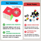 3X3 Speed Cube Stickerless With Stand & Tutorial: Magic Smooth Play, Easy Turning Puzzle Toy For Kids Adults, Stem Educational G