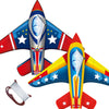 TOY Life 2Pack Kites for Kids Ages 4-8  Kite mature-themed  Easy to Fly Large Fighter Jet Kite for Outdoor Fun  Durable Ripstop Fabric with 300ft String  Perfect Beach & Park Toy for Boys & Girls