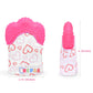 NEPAK Teething Mitten - Silicone Baby Glove Teether Toys for 3-6 Months, 2 Count, Pink, Sweet Heart Design