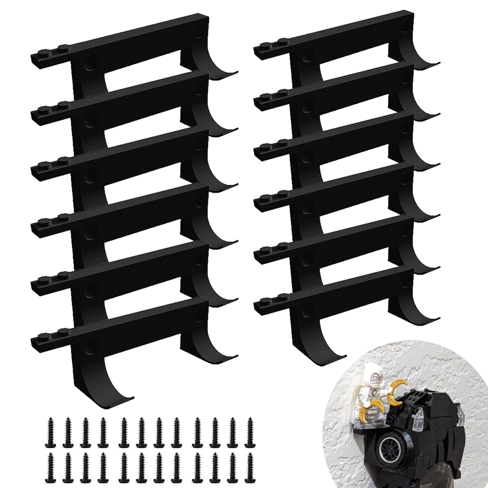 Teyouyi Wall Mount For Any Lego Speed Champions Sets Wall Mount For Lego Speed Of Champions With A Base For The Pilot,Wall Mount