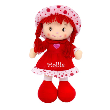 Dibsies Personalized Sweetheart Cuddle Doll - 14 Inch (Red)