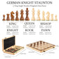 A&A 15'' Magnetic Wooden Chess Set/Folding Board / 3'' King Height German Knight Staunton Chess Pieces/Mahogany & Maple Inlaid /