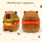 Lvqing Cute Capybar Stuffed Animals With Wearable Toast Headsetwear Capybar, Gifts For Kids (8 In Hamburger Capybar)