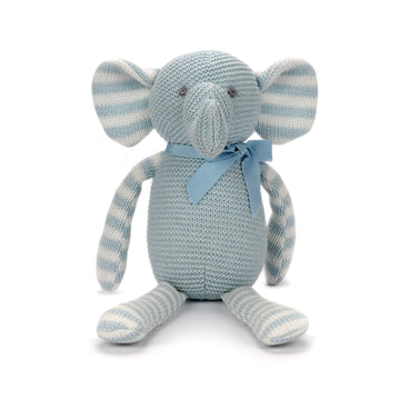 Fluffyfun Plush Baby Elephant Stuffed Animal Toy (Blue)