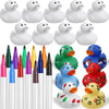 Jerify 24 Pcs 2 Inch White Blank Rubber Ducks Creative Rubber Ducks With Pens Of 12 Colors For Pool Bathtub Float Cute Valentine'S Day Diy Birthday Gifts Baby Party Favors For Kids