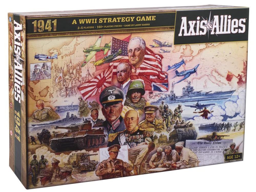 Avalon Hill Axis and Allies 1941 Board Game for 5 Players, Multicolor, Plastic