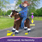 Ponycycle Horse Ride On Toys For Kids Riding Pony Horse Toys (30'' Height/Size 3) Giddy Up Rocking Horse Classic Model U With Br