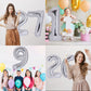 40 Inch Number 25 Balloon Silver Jumbo Giant Big Large Number 25 Foil Mylar Silver Balloons 52Th Birthday Party Anniversary Deco