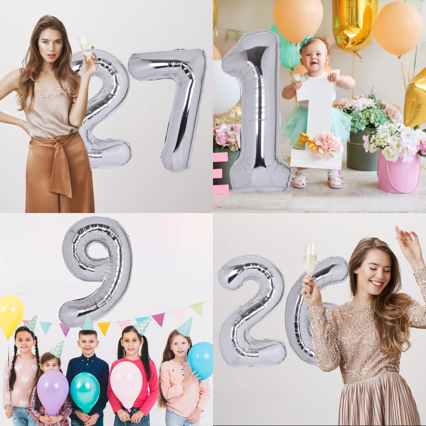 40 Inch Number 25 Balloon Silver Jumbo Giant Big Large Number 25 Foil Mylar Silver Balloons 52Th Birthday Party Anniversary Deco