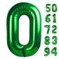 Green Number Balloon 40 Inch, 0 Number Balloons, 10 20 30 40 50 Numbers Balloon Birthday Decorations, Green Party Supplies For W