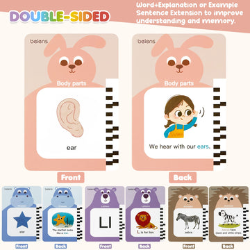 Beiens Toddler Toys - Talking Flash Cards For Toddlers 2 3 4 5 6 Year Old With 240 Sight Words - Speech Therapy Autism Sensory Toys For Autistic Children - Abc Learning Educational Montessori Toys