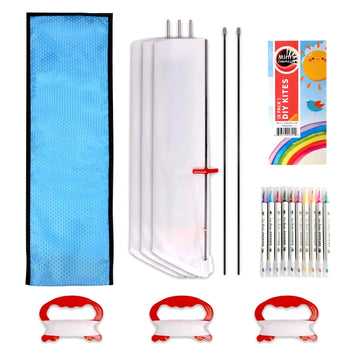 Mint's Colorful Life DIY Kite Making Kit - White Diamond Kites, 3 Pack, Mint Color, Perfect for Kids' Parties and Creative Play