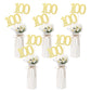 Gexolenu No 100, 10 Pack Double-Sided Gold Glitter 100Th Birthday Centerpieces For Tables, Number 100 Birthday Table Toppers Par