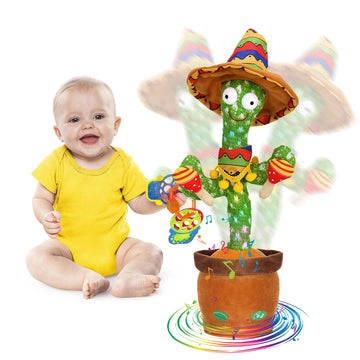 Miaodam Talking Cactus Dancing Cactus Toy For Baby Toddler, Singing Cactus Repeats What You Say For Kids With 60 English Songs Mimicking Cactus Toy For Baby Gift