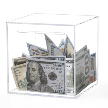 Kypeeka Clear Acrylic Piggy Bank For Adults Kids, Clear Money Saving Box Must Break To Open, Unopenable Piggy Bank For Cash Coin