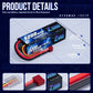 Zeee 3S Lipo Battery 5200mAh 11.1V 80C RC Battery Hard Case with Deans Connector for RC Car Boat Truck Helicopter Airplane Racin