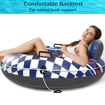 Jasonwell Inflatable River Tube Float - Heavy Duty River Float Pool Floats Lake Premium Water Tubes For Floating Recreational River Raft Lounge Floaties With 2 Cup Holders For Adult