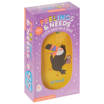 Hello!Lucky For C.R. Gibson: Feelings And Needs Flashcards On A Ring - 20 Educational Cards For Social Emotional Learning - For