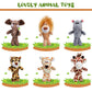 Sumind 12 Pieces Valentine'S Day Mini Stuffed Forest Animals Jungle Animal Plush Toys 4.8 Inch Cute Plush Elephant Lion Giraffe Tiger Plush For Animal Themed Parties Achievement(Standing)