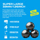 Cool 1.26 Inch Jumbo Magnets Balls Fidget Toys For Adults, Large Fidget Mangetic Sphere With Case, Ferrite Putty Office Desk Decorations Fidget Toy Stones Holiday Stocking Stuffer Gift 5 Pack