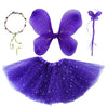 Itotoheart 4Pcs Princess Fairy Costumes For Toddler Girls Tutu Wand Butterfly Wings For Birthday Party Favor