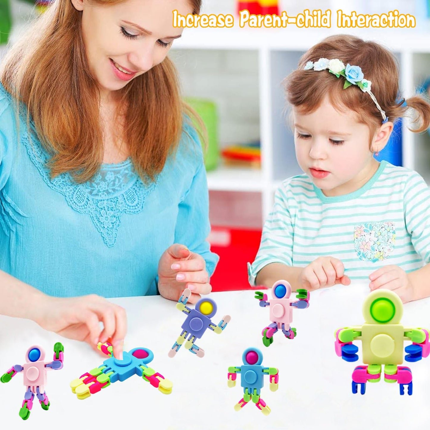 Transformable Fidget Spinners For Kids And Adults, 4 Pack Fidget Toys For Teens Anxiety, Sensory Toys For Autism Adhd Stress Rel