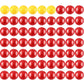 Gejoy 63 Pieces Game Replacement Marbles 3 Set Game Replacement Balls Compatible With Hungry Hippos, 57 Red And 6 Yellow Balls