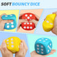Large 3 Inch Foam Fidget Dice, Jumbo Stress Relief Big Dice, Squeeze Squishy Giant Large Cube For Family Board Game Classroom Pa