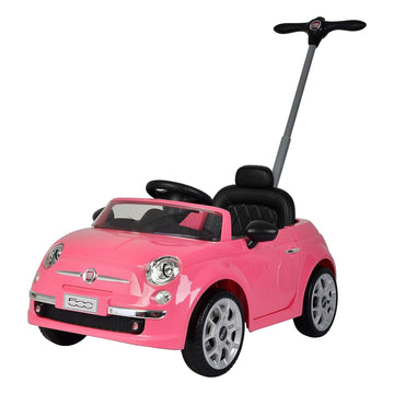 Best Ride On Cars 2-in-1 Fiat 500 Baby Toddler Toy Push Vehicle Car Stroller with 40 Pound Capacity and Lights for Children Ages 1 to 3 Years  Pink