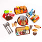 Kids food cart toy sets,Kids Role Play Large Dining car Toys and 98pcs Food, Kitchen, Tableware Accessories., Educational Toys f