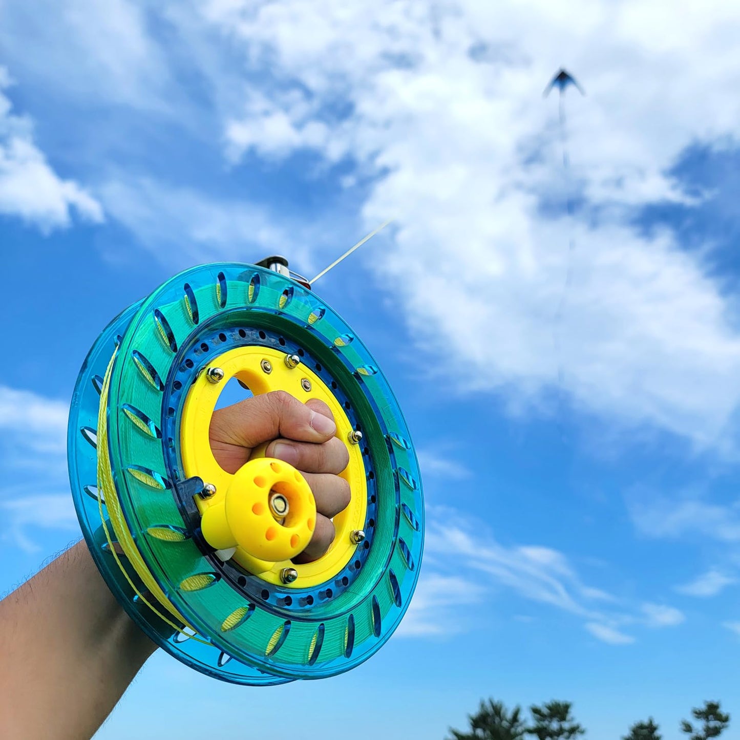 Mint'S Colorful Life 8In Kite Reel Winder, Kite Line With Reel, Comes With 1000Ft String (Green, 8 Inch)
