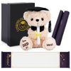 Graduation Bear Class of 2025 - Graduation Gifts Set Teddy Bear & Guest Book Scroll, High School Graduation Gifts for Boys & Gir