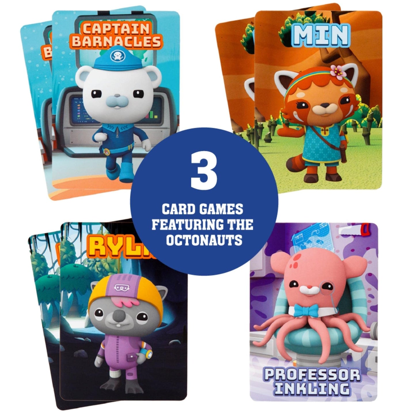 Mighty Mojo Octonauts Card Games Set - Memory, Go Fish & Old Maid - Fun Family Game for Kids - Cardstock - Perfect for Parties & Easter Baskets