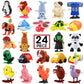 Laxdacee Wind-Up Toys, 24 Pack Assorted Mini Toy for Kid Party Favors, Pinata Goody Bag Filler Stocking Stuffers for Boy Girl Ch