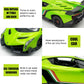 QUN FENG Lamborghini Remote Control Car 1:24 Scale Lambo Toy Car Officially Licensed Rc Cars with Light 2.4Ghz Model Car for Boy