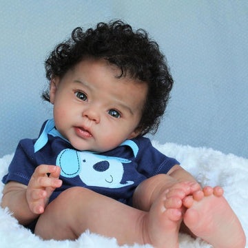 Charex Reborn Baby Dolls - 20 Inch Reborn Baby Dolls African American, Lifelike Newborn Boy Weighted Soft Body With Accessories Gift Set For Girls Boy Age 3+