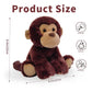 Hideekoog Monkey Stuffed Animal Toy  Soft Huggable Monkey Plush Toys for Kids  Cute Animal Gift for Boys Girls and Toy for 1-3 Toddlers -8.5 Inch