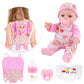 Vawmjot 12 Inch Baby Doll With Carrier Play Set And Clothes,Reborn Baby Doll Accessories With Bottles,Pacifiers,Diapers