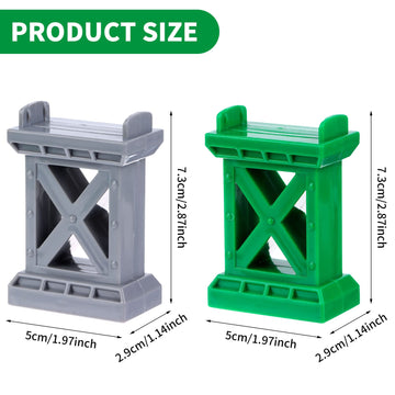 Ioffersuper 12 Pcs Train Bridge Pier Track Railway Accessories Multi Level Support Risers High Level Blocks Compatible All Major