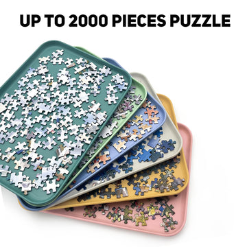 Nariolar 6 Pack Puzzle Sorting Trays for 1500-2000 Pieces - Medium Size Puzzle Organizer