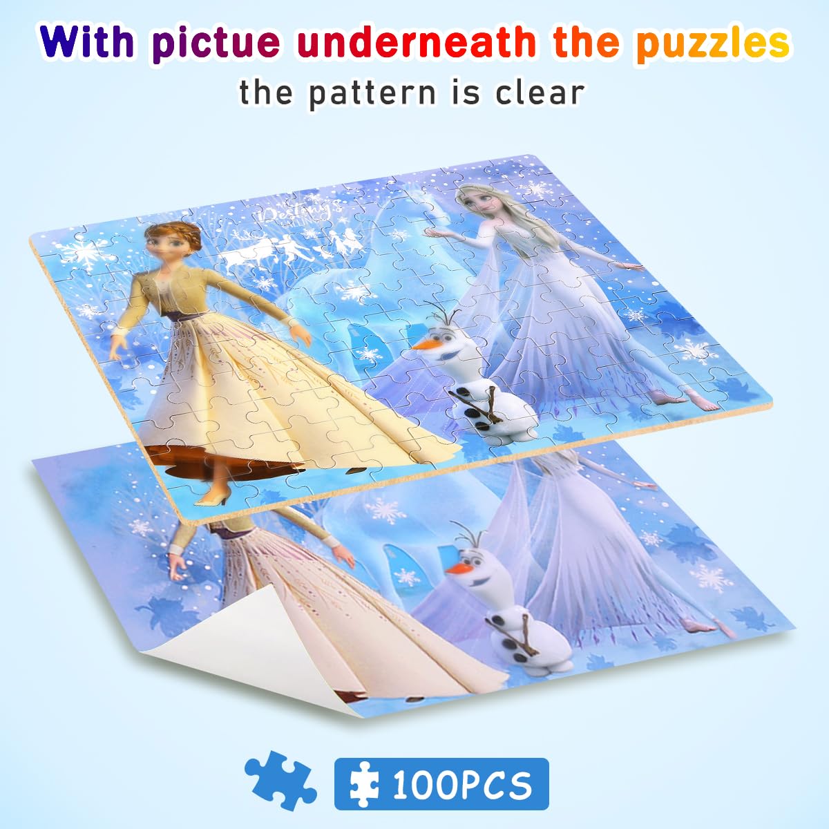 Puzzles For Kids Ages 4-8,Kids Puzzles In A Metal Box,Winter Princess Puzzles,Children Boys Girls Learning Educational Puzzles P